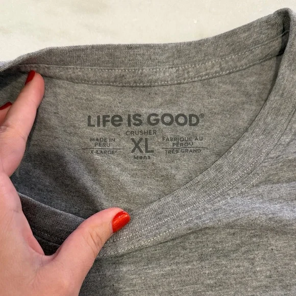 Life Is Good Gray T-Shirt with Colorful Logo - Take it Slow - Picture 3 of 11